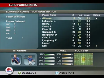 Total Club Manager 2005 (Europe) screen shot game playing